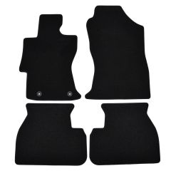 | Tapis de sol de qualité supérieure noir pour Subaru Impreza depuis 2018 4 pcs, Ajustement Précis, Base Antidérapante, Avant et Arrière, Avec Attaches
