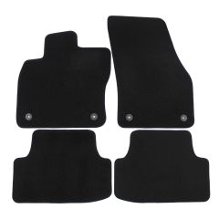 | Tapis de sol de qualité supérieure noir pour Seat Ateca depuis 2016 4 pcs, Ajustement Précis, Base Antidérapante, Avant et Arrière, Avec Attaches