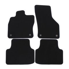 | Tapis de sol de qualité supérieure noir pour VW Golf 8 depuis 2020 4 pcs, Ajustement Précis, Base Antidérapante, Avant et Arrière, Avec Attaches