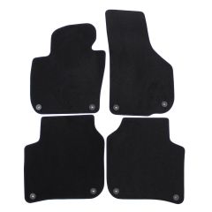 | Tapis de sol de qualité supérieure noir pour Skoda Superb 2 2008-2014 4 pcs, Ajustement Précis, Base Antidérapante, Avant et Arrière, Avec Attaches