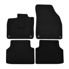 | Tapis de sol de qualité supérieure noir pour Skoda Enyaq depuis 2021 4 pcs, Ajustement Précis, Base Antidérapante, Avant et Arrière, Avec Attaches