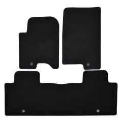 | Tapis de sol de qualité supérieure noir pour SSangYong Rexton 5 depuis 2018 4 pcs, Ajustement Précis, Base Antidérapante, Avant et Arrière, Avec Attaches