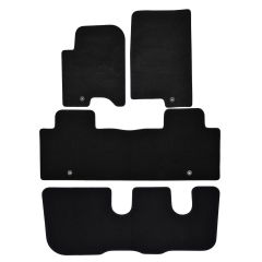 | Tapis de sol de qualité supérieure noir pour SSangYong Rexton 7 depuis 2018 6 pcs, Ajustement Précis, Base Antidérapante, Avant et Arrière, Avec Attaches