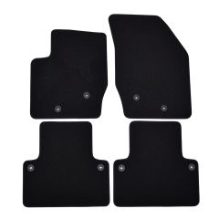 | Tapis de sol de qualité supérieure noir pour Volvo XC90 2002-2014 4 pcs, Ajustement Précis, Base Antidérapante, Avant et Arrière, Avec Attaches
