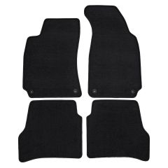 | Tapis de sol de qualité supérieure noir pour VW Passat B5 1997-2004 4 pcs, Ajustement Précis, Base Antidérapante, Avant et Arrière, Avec Attaches