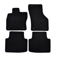 | Tapis de sol de qualité supérieure noir pour VW Passat B8 2014-2021 4 pcs, Ajustement Précis, Base Antidérapante, Avant et Arrière, Avec Attaches