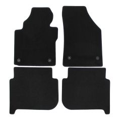 | Tapis de sol de qualité supérieure noir pour VW Touran 2011-2015 4 pcs, Ajustement Précis, Base Antidérapante, Avant et Arrière, Avec Attaches
