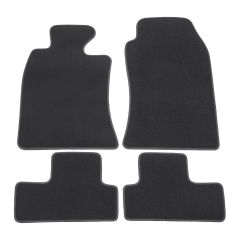 | Tapis de sol de qualité supérieure anthracite pour Mini Cooper 2001-2006 4 pcs, Ajustement Précis, Base Antidérapante, Couleur Anthracite, Avant et Arrière, Avec Attaches