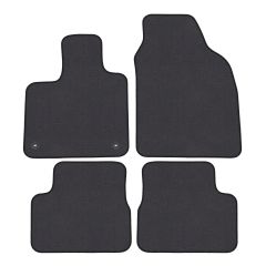 | Tapis de sol de qualité supérieure anthracite pour Fiat 500e depuis 2020 (Électrique) 4 pcs, Ajustement Précis, Base Antidérapante, Couleur Anthracite, Avant et Arrière, Avec Attaches