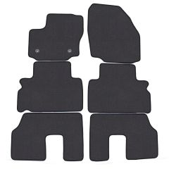 | Tapis de sol de qualité supérieure anthracite pour Ford S-Max 2016-2023 6 pcs, Ajustement Précis, Base Antidérapante, Couleur Anthracite, Avant et Arrière, Avec Attaches