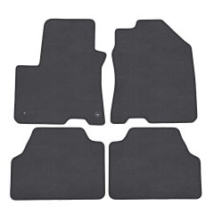 | Tapis de sol de qualité supérieure anthracite pour Hyundai Kona 2018-2023 (Électrique) 4 pcs, Ajustement Précis, Base Antidérapante, Couleur Anthracite, Avant et Arrière, Avec Attaches