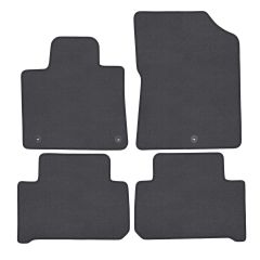 | Tapis de sol de qualité supérieure anthracite pour Kia Sorento depuis 2020 4 pcs, Ajustement Précis, Base Antidérapante, Couleur Anthracite, Avant et Arrière, Avec Attaches