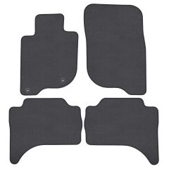 | Tapis de sol de qualité supérieure anthracite pour Mitsubishi L200 depuis 2019 4 pcs, Ajustement Précis, Base Antidérapante, Couleur Anthracite, Avant et Arrière, Avec Attaches