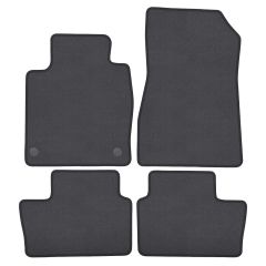 | Tapis de sol de qualité supérieure anthracite pour Nissan Juke depuis 2019 4 pcs, Ajustement Précis, Base Antidérapante, Couleur Anthracite, Avant et Arrière, Avec Attaches