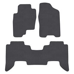 | Tapis de sol de qualité supérieure anthracite pour Nissan Pathfinder 2005-2014 4 pcs, Ajustement Précis, Base Antidérapante, Couleur Anthracite, Avant et Arrière, Avec Attaches