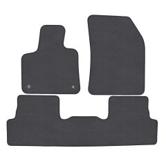 | Tapis de sol de qualité supérieure anthracite pour Peugeot 3008 2017-2024 4 pcs, Ajustement Précis, Base Antidérapante, Couleur Anthracite, Avant et Arrière, Avec Attaches