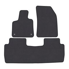 | Tapis de sol de qualité supérieure anthracite pour Peugeot 5008 2017-2024 4 pcs, Ajustement Précis, Base Antidérapante, Couleur Anthracite, Avant et Arrière, Avec Attaches
