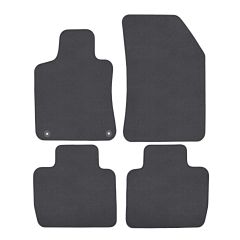 | Tapis de sol de qualité supérieure anthracite pour Peugeot 508 depuis 2019 4 pcs, Ajustement Précis, Base Antidérapante, Couleur Anthracite, Avant et Arrière, Avec Attaches