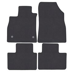 | Tapis de sol de qualité supérieure anthracite pour Renault Talisman depuis 2016 4 pcs, Ajustement Précis, Base Antidérapante, Couleur Anthracite, Avant et Arrière, Avec Attaches