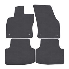 | Tapis de sol de qualité supérieure anthracite pour Seat Leon 3 2012-2020 4 pcs, Ajustement Précis, Base Antidérapante, Couleur Anthracite, Avant et Arrière, Avec Attaches