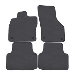 | Tapis de sol de qualité supérieure anthracite pour Skoda Octavia 3 2013-2019 4 pcs, Ajustement Précis, Base Antidérapante, Couleur Anthracite, Avant et Arrière, Avec Attaches