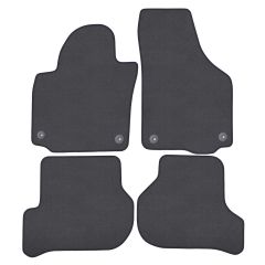 | Tapis de sol de qualité supérieure anthracite pour Skoda Yeti 2007-2015 4 pcs, Ajustement Précis, Base Antidérapante, Couleur Anthracite, Avant et Arrière, Avec Attaches