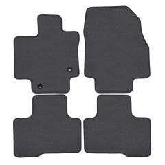 | Tapis de sol de qualité supérieure anthracite pour Toyota Highlander depuis 2021 (Hybrid) 4 pcs, Ajustement Précis, Base Antidérapante, Couleur Anthracite, Avant et Arrière, Avec Attaches