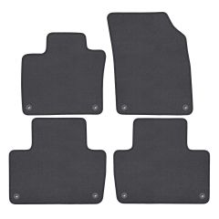| Tapis de sol de qualité supérieure anthracite pour Volvo XC90 depuis 2015 4 pcs, Ajustement Précis, Base Antidérapante, Couleur Anthracite, Avant et Arrière, Avec Attaches