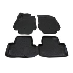 Tapis De Sol En Caoutchouc 3D Exclusive Compatible Avec Chevrolet Orlando depuis 2011, Système de Fixation, Bord Haut, Inodore, Noir, Antidérapant, Toutes Saisons