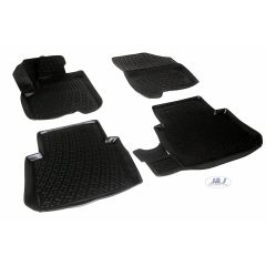 Tapis De Sol En Caoutchouc 3D Exclusive Compatible Avec Citroen C3 Picasso 2009-2016, Système de Fixation, Bord Haut, Inodore, Noir, Antidérapant, Toutes Saisons