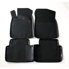 Tapis De Sol En Caoutchouc 3D Exclusive Compatible Avec Citroen C5 C 5 2001-2008, Système de Fixation, Bord Haut, Inodore, Noir, Antidérapant, Toutes Saisons