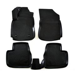 Tapis De Sol En Caoutchouc 3D Exclusive Compatible Avec Citroen C4 Cactus 2013-2021, Système de Fixation, Bord Haut, Inodore, Noir, Antidérapant, Toutes Saisons