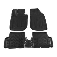 Tapis De Sol En Caoutchouc 3D Exclusive Compatible Avec Dacia Duster 2WD 2010-2014, Système de Fixation, Bord Haut, Inodore, Noir, Antidérapant, Toutes Saisons