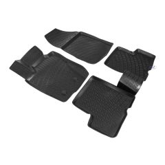 Tapis De Sol En Caoutchouc 3D Exclusive Compatible Avec Dacia Duster 2 2WD 2017-2024, Système de Fixation, Bord Haut, Inodore, Noir, Antidérapant, Toutes Saisons