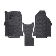 | Tapis De Sol En Caoutchouc 3D Exclusive Compatible Avec H1 depuis 2018 2pcs, Système de Fixation, Bord Haut, Inodore, Noir, Antidérapant, Toutes Saisons