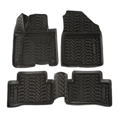 | Tapis De Sol En Caoutchouc 3D Exclusive Compatible Avec Sportage depuis 2022 4pcs, Système de Fixation, Bord Haut, Inodore, Noir, Antidérapant, Toutes Saisons