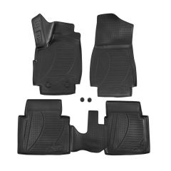 Tapis De Sol En Caoutchouc 3D Exclusive Compatible Avec Lada Lada Niva 2009-2019, Système de Fixation, Bord Haut, Inodore, Noir, Antidérapant, Toutes Saisons