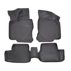 | Tapis De Sol En Caoutchouc 3D Exclusive Compatible Avec Granta depuis 2011 4pcs, Système de Fixation, Bord Haut, Inodore, Noir, Antidérapant, Toutes Saisons