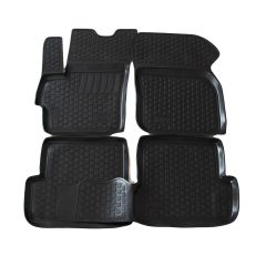 Tapis De Sol En Caoutchouc 3D Exclusive Compatible Avec Mazda 3 2003-2009, Système de Fixation, Bord Haut, Inodore, Noir, Antidérapant, Toutes Saisons