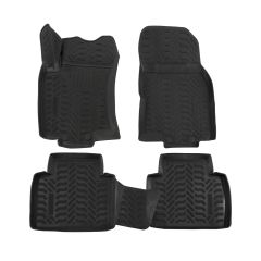 Tapis De Sol En Caoutchouc 3D Exclusive Compatible Avec Nissan X-Trail T32 2014-2021, Système de Fixation, Bord Haut, Inodore, Noir, Antidérapant, Toutes Saisons