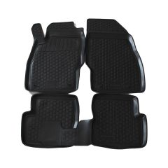 Tapis De Sol En Caoutchouc 3D Exclusive Compatible Avec Opel Corsa D 2006-2014, Système de Fixation, Bord Haut, Inodore, Noir, Antidérapant, Toutes Saisons