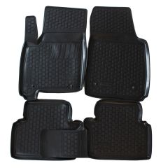 Tapis De Sol En Caoutchouc 3D Exclusive Compatible Avec Opel Meriva A 2002-2010, Système de Fixation, Bord Haut, Inodore, Noir, Antidérapant, Toutes Saisons