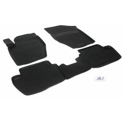 Tapis De Sol En Caoutchouc 3D Exclusive Compatible Avec Peugeot 308 2008-2012, Système de Fixation, Bord Haut, Inodore, Noir, Antidérapant, Toutes Saisons