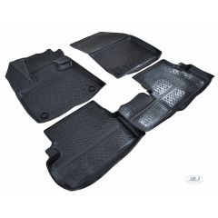 Tapis De Sol En Caoutchouc 3D Exclusive Compatible Avec Peugeot 3008 2 2017-2024, Système de Fixation, Bord Haut, Inodore, Noir, Antidérapant, Toutes Saisons