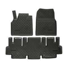 | Tapis De Sol En Caoutchouc 3D Exclusive Compatible Avec Espace 2003-2014 3pcs, Système de Fixation, Bord Haut, Inodore, Noir, Antidérapant, Toutes Saisons