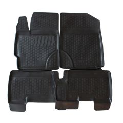 Tapis De Sol En Caoutchouc 3D Exclusive Compatible Avec Toyota Yaris 2005-2010, Système de Fixation, Bord Haut, Inodore, Noir, Antidérapant, Toutes Saisons