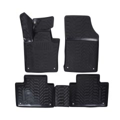 | Tapis De Sol En Caoutchouc 3D Exclusive Compatible Avec Volvo XC90 depuis 2015,4pcs, Système de Fixation, Bord Haut, Inodore, Noir, Antidérapant, Toutes Saisons