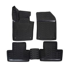 Tapis De Sol En Caoutchouc 3D Exclusive Compatible Avec Volvo XC60 2 depuis 2017, Système de Fixation, Bord Haut, Inodore, Noir, Antidérapant, Toutes Saisons
