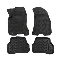 Tapis De Sol En Caoutchouc 3D Exclusive Compatible Avec Volkswagen Passat B5 1996-2005, Système de Fixation, Bord Haut, Inodore, Noir, Antidérapant, Toutes Saisons
