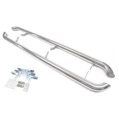 Tubes Marche-Pieds Latéraux Marche Pieds Compatible Avec Renault Alaskan depuis 2016, 2 pièces (droite et gauche), pièces d'installation et de fixation